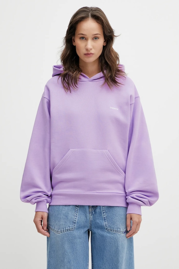 Îmbrăcăminte Coperni Classic hanorac cu glugă cu bumbac pentru femei COPJS15F5035 violet