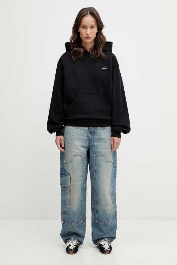 Coperni felpa con cappuccio da donna con cotone Classic COPJS15F5035 nero