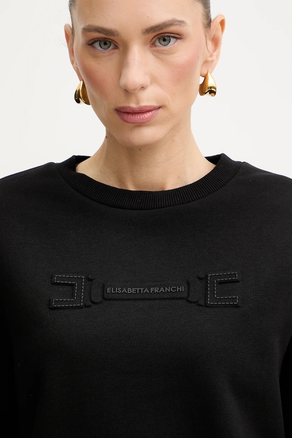 Elisabetta Franchi felpa nero MD03P61E2