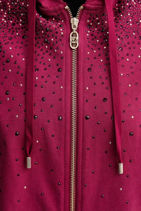 Liu Jo bluza z kapturem damska bawełniana TA6196.JS008 różowy