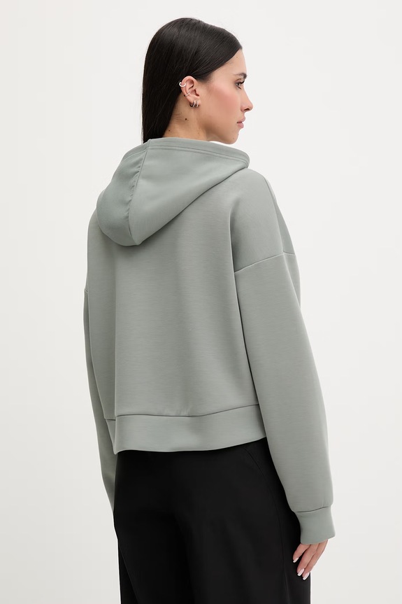 Îmbrăcăminte Calvin Klein Performance hanorac cu fermoar și glugă pentru femei LVGWS6W318 verde