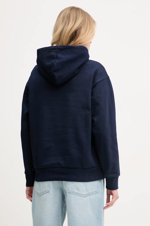 Odzież Lacoste bluza z kapturem damska bawełniana SF7612 granatowy