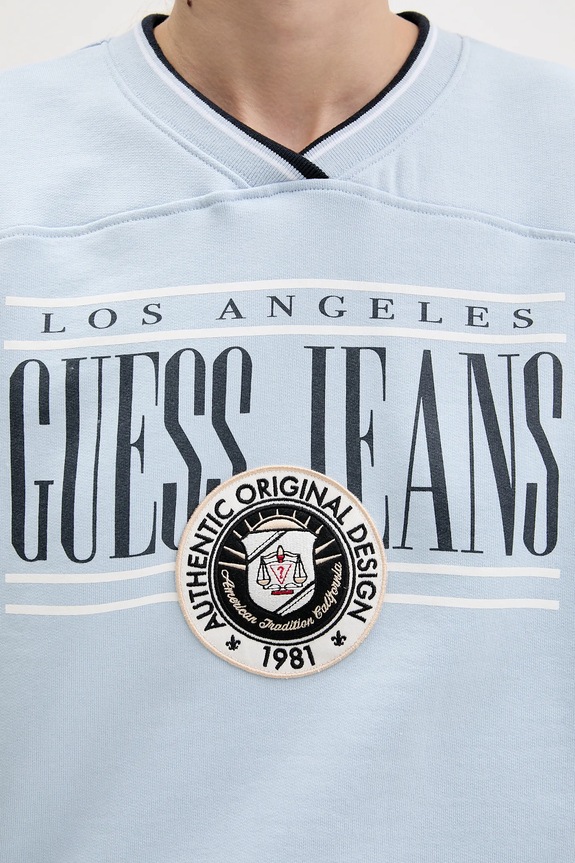 Pamučna dukserica Guess Jeans W6RQ09.K68I4 plava