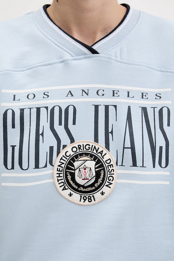 Pamučna dukserica Guess Jeans W6RQ09.K68I4 plava