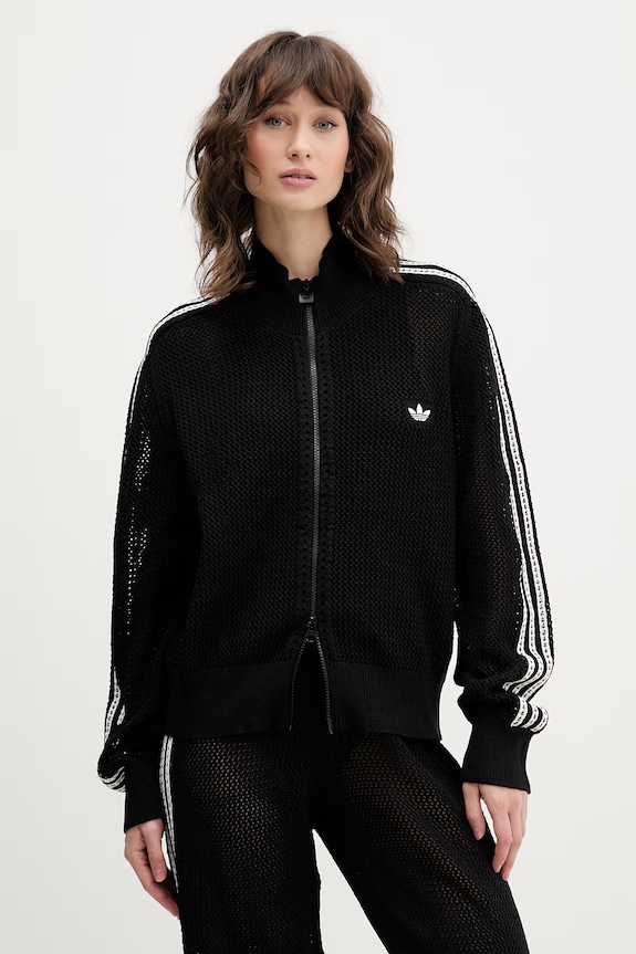 adidas Originals mikina na zips dámska čierna KC6497