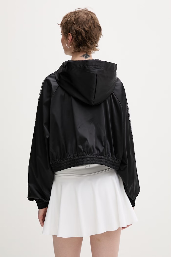 Odjeća adidas Originals dukserica na zakopčavanje za žene Pearl KC7864 crna