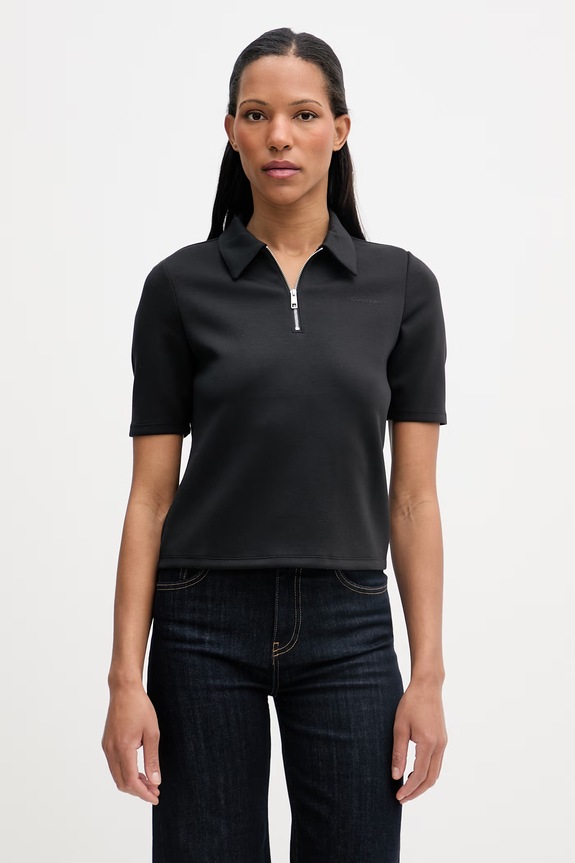 Calvin Klein polo pentru femei negru LV044F205G