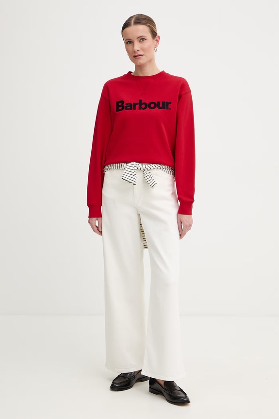 Barbour hanorac pentru femei, din bumbac Hartland LOL0672 rosu SS26