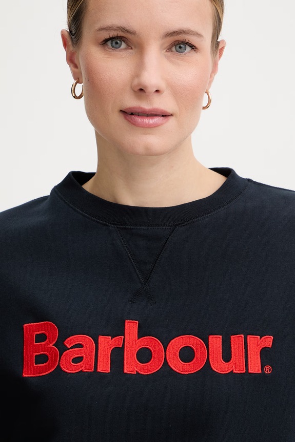 Barbour hanorac pentru femei, din bumbac Hartland bleumarin LOL0672