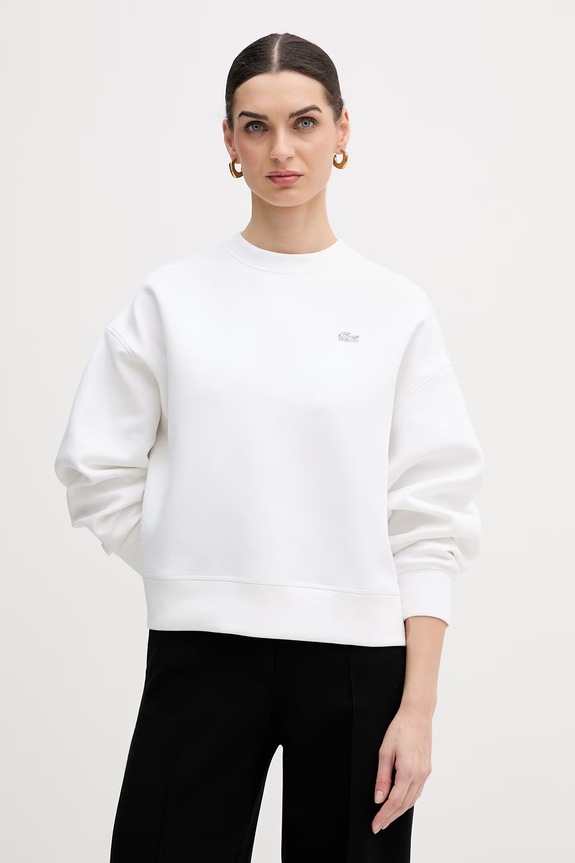 Lacoste bluza damska z bawełną biały SF0046