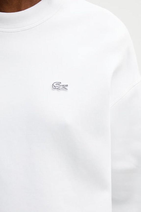 Lacoste mikina s bavlnou dámská bílá SF0046