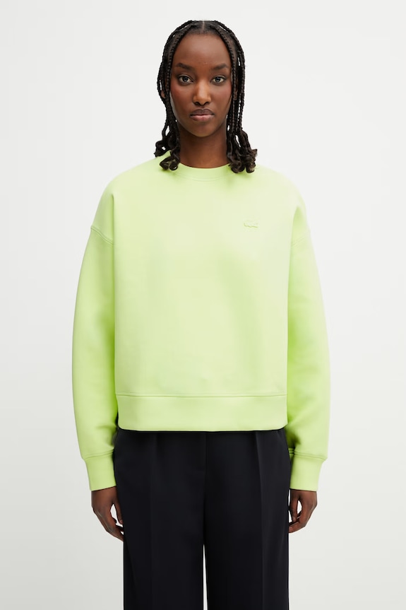 Lacoste bluza damska z bawełną zielony SF0046