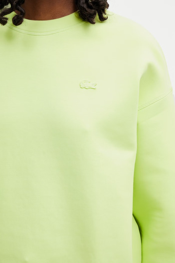Lacoste felpa con cotone da donna verde SF0046