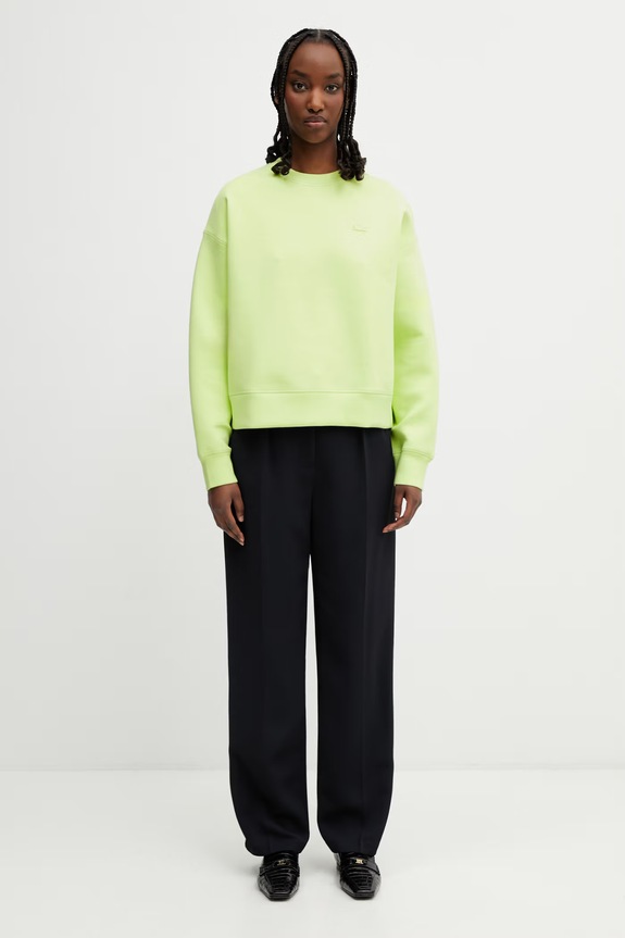 Lacoste felpa con cotone da donna SF0046 verde