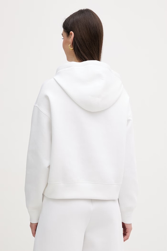 Odzież Lacoste bluza z kapturem damska z bawełną SF0048 biały