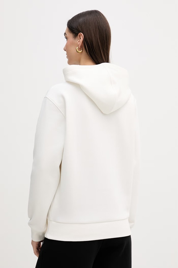 Odzież Lacoste bluza z kapturem damska z bawełną SF5259 beżowy