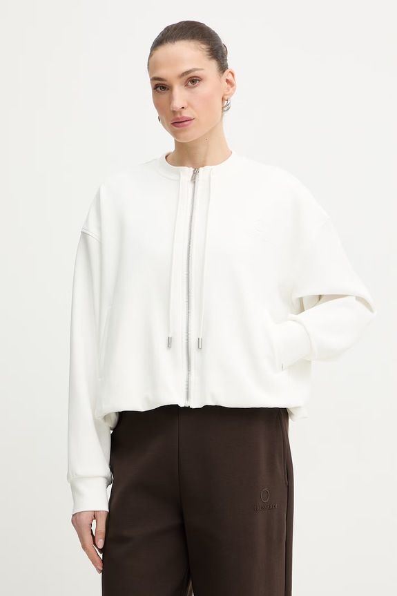Trussardi bluza damska bawełniana beżowy G8556000234N