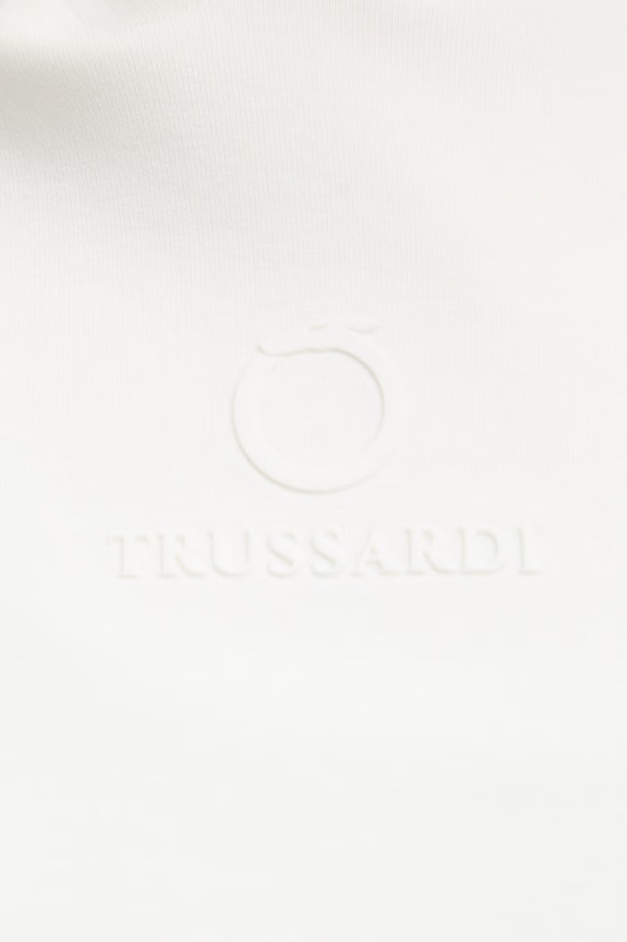 Trussardi mikina s kapucňou dámska bavlnená G8566000235N béžová