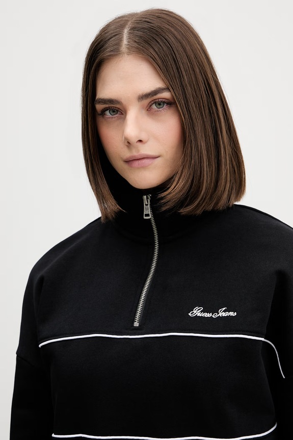 Guess Jeans bluza damska bawełniana czarny W6GQA9.K68I4