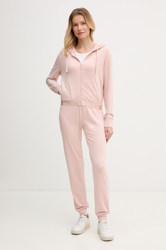 Guess bluza z kapturem damska JUNIE O6GQ01.KCQP2 różowy SS26
