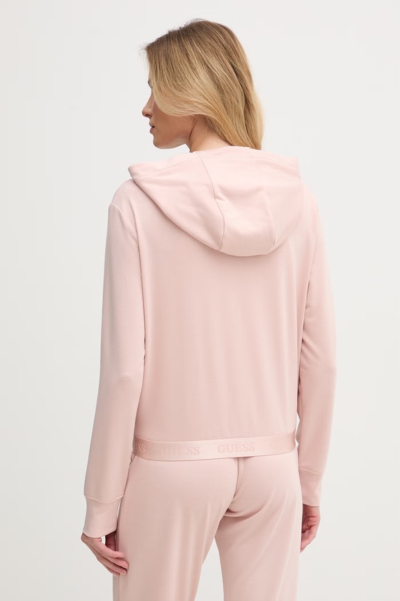 Odzież Guess bluza z kapturem damska JUNIE O6GQ01.KCQP2 różowy