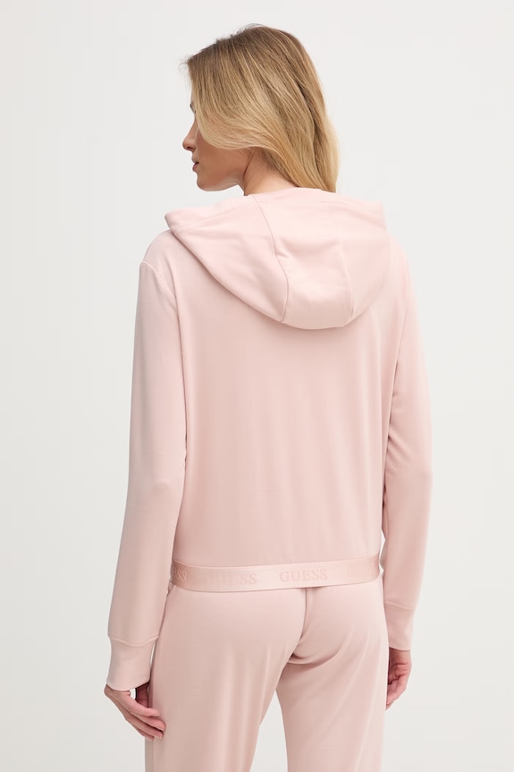 Odzież Guess bluza z kapturem damska JUNIE O6GQ01.KCQP2 różowy