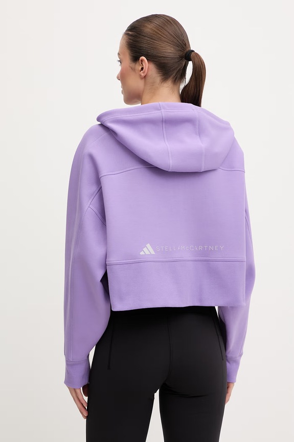 Oblečenie adidas by Stella McCartney športová mikina dámska s bavlnou JZ0654 fialová