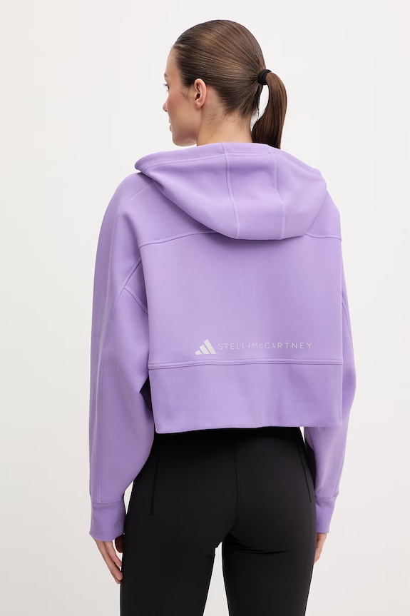 Oblečenie adidas by Stella McCartney športová mikina dámska s bavlnou JZ0654 fialová