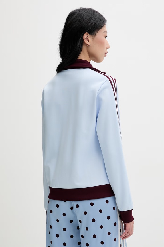 Oblečenie adidas Originals Mikina na zips dámska s bavlnou KD3741 modrá