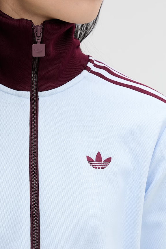 adidas Originals Mikina na zips dámska s bavlnou KD3741 modrá