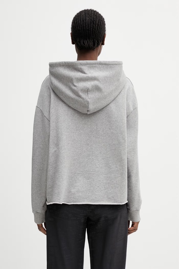 Odzież MM6 Maison Margiela bluza z kapturem damska bawełniana S52GU0235.M25025.853M szary