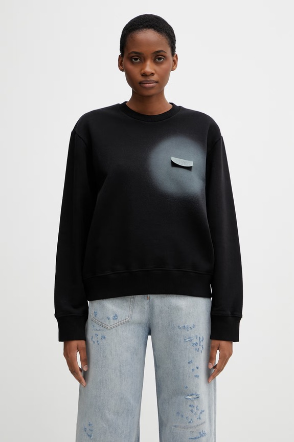 MM6 Maison Margiela суичър от памук дамски черен S52GU0251.M25014.900