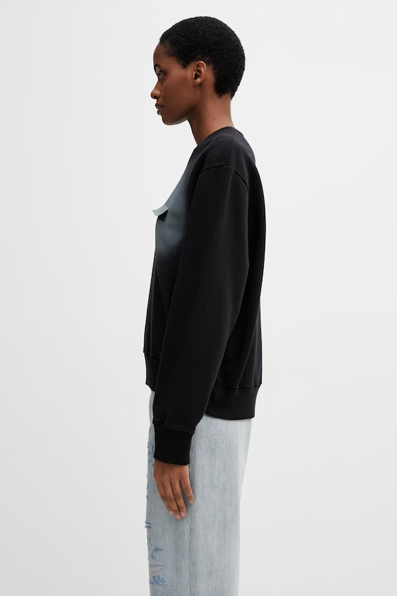 MM6 Maison Margiela суичър от памук дамски S52GU0251.M25014.900 черен SS26