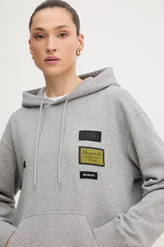Bavlněná mikina MM6 Maison Margiela šedá S52GU0255.M25025.853M