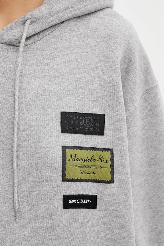 Бавовняна кофта MM6 Maison Margiela сірий S52GU0255.M25025.853M