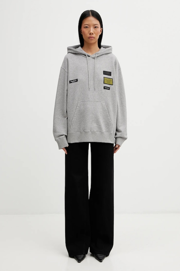 Бавовняна кофта MM6 Maison Margiela S52GU0255.M25025.853M сірий