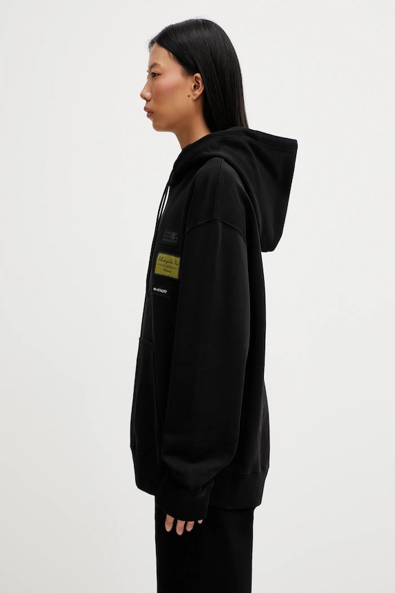 Бавовняна кофта MM6 Maison Margiela S52GU0255.M25025.900 чорний SS26