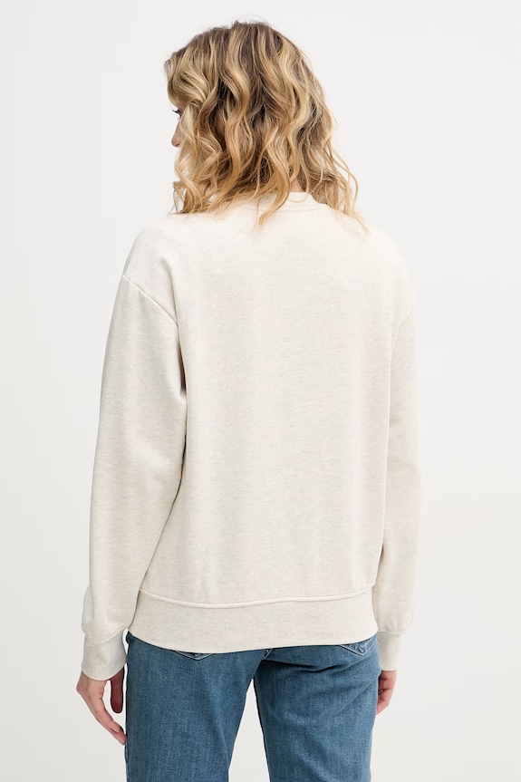 Oblačila Calvin Klein Jeans pulover ženski bombažen LV047F204G bež