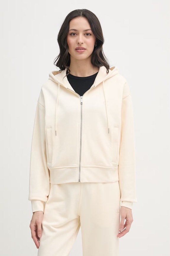 Calvin Klein Jeans bluza damska bawełniana beżowy LV047F208G