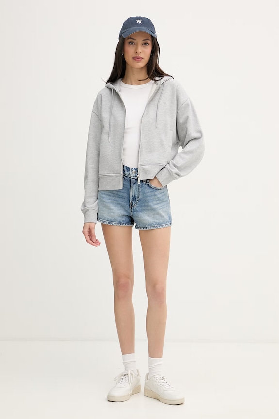Calvin Klein Jeans hanorac pentru femei, din bumbac LV047F208G gri SS26