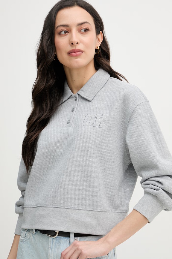 Calvin Klein Jeans mikina dámska sivá LV047F237G