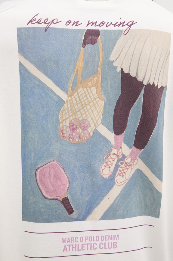 Marc O'Polo bluza oversize damska bawełniana 5000009632 beżowy