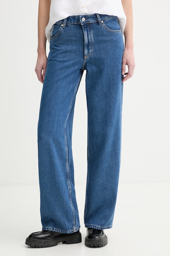 Marc O'Polo blugi wide leg pentru femei albastru 5000009642
