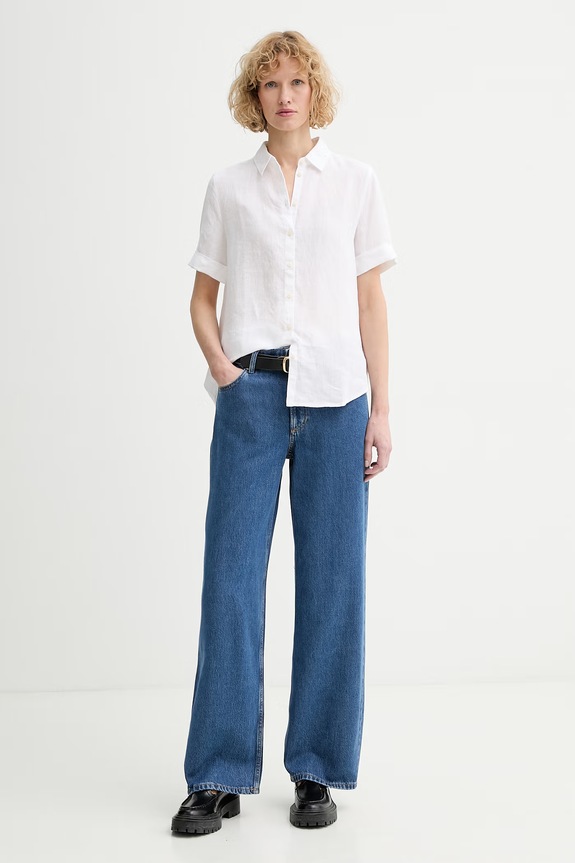 Marc O'Polo blugi wide leg pentru femei 5000009642 albastru SS26