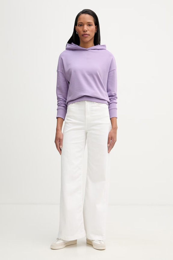 Marc O'Polo bluza z kapturem damska bawełniana 5000009694 fioletowy SS26