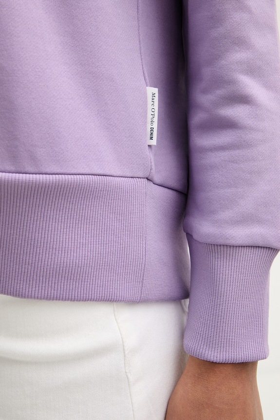 Marc O'Polo bluza z kapturem damska bawełniana 5000009694 fioletowy