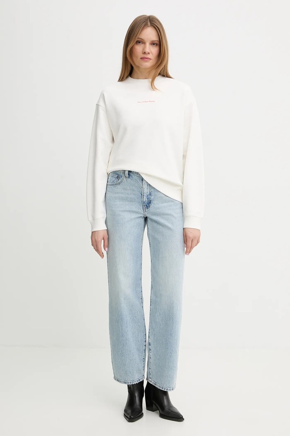 Marc O'Polo bluza bawełniana 5000010957 beżowy SS26