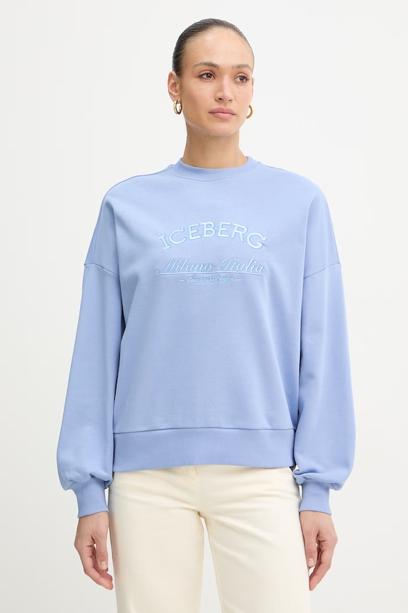 Μπλούζα Iceberg απλικέ μπλε E041.6317.