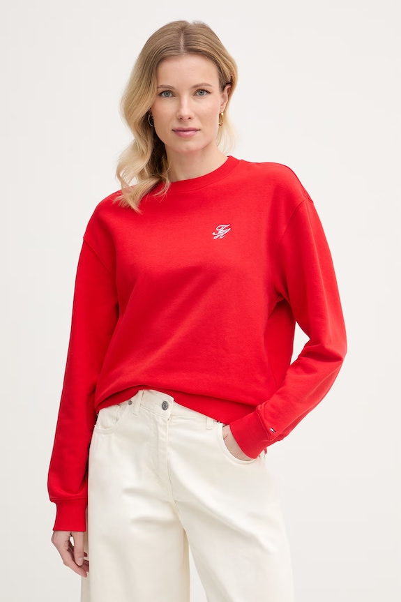 Tommy Hilfiger bluza damska czerwony WW0WW48724