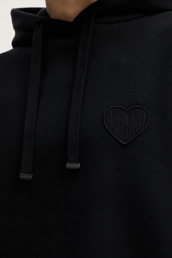 AllSaints hanorac de bumbac LOVERS W008JE negru